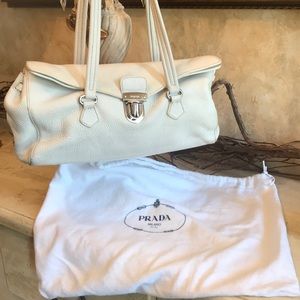 White Prada purse—-authentic